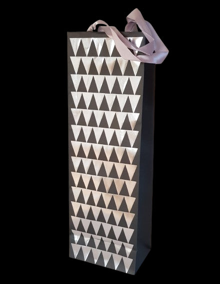 Presentpåse Flaskpåse Svart/ Silver