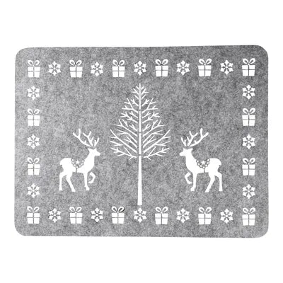 Bordstablett, Renar & träd, Grå