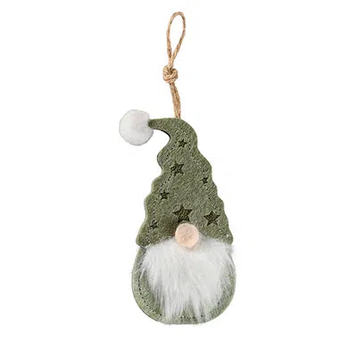 Jultomte H12,5cm, Polyester, Grön