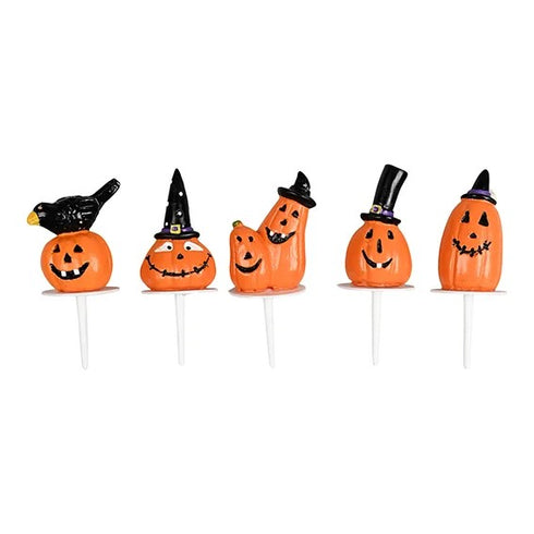 Pumpa Caketoppers H 4 cm, 5 st/set.