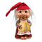 Jultroll, Trollflicka med grytlock, H 16cm, Röd