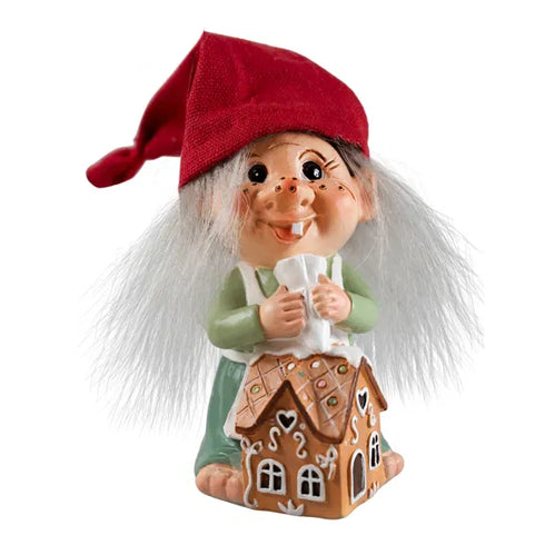 Jultroll H10cm, Polyresin Grön