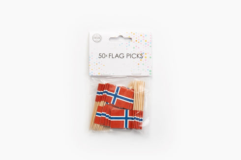 Cockailflaggor Sverige 50-pack