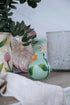 Vas, Blomma, grön, H14cm