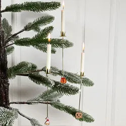 Ljushållare till julgranen, H 16cm, Champagne