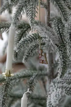 Ljushållare till julgranen, H 16cm, Champagne