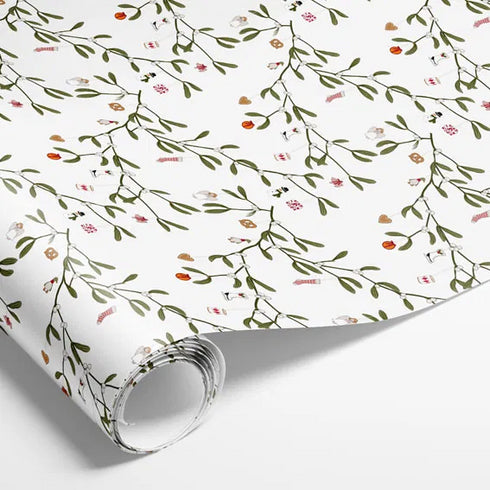 Presentpapper, Tistel, Christmas Ornaments, Vit, 10 m