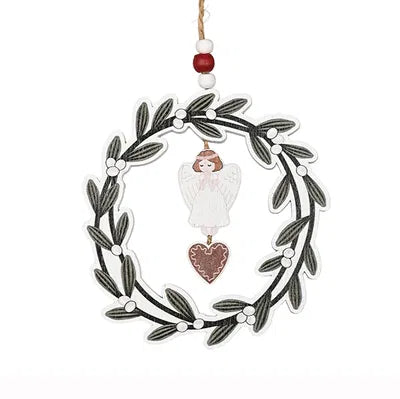 Julkrans, H24cm, Trä, Natur