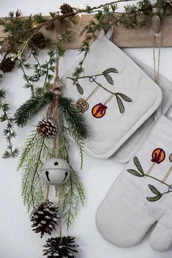 Grytlappar, Christmas Ornaments, 20x20cm, Vit