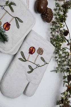 Grytlappar, Christmas Ornaments, 20x20cm, Vit