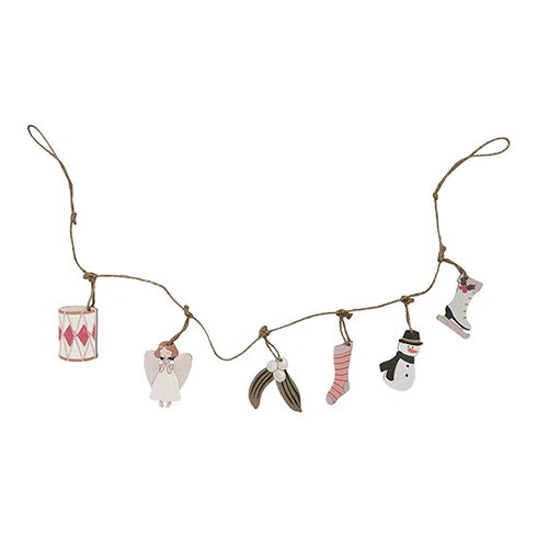 Girlang, Christmas Ornaments, L 80cm, Flerfärgad