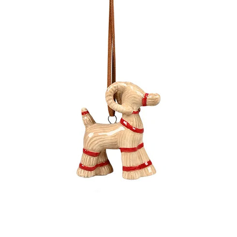 Julbock för upphängning, H 6cm, Brun