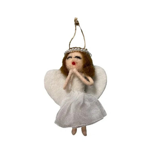 Ängel, H9cm, Filt, Vit