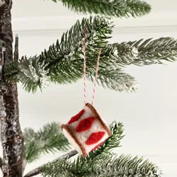 Trumma, H3,5cm, Filt, Vit/Röd