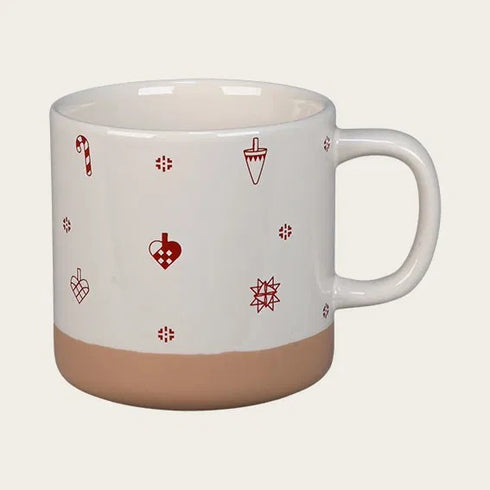 Mugg, tryck julfigurer, H 8,7 cm