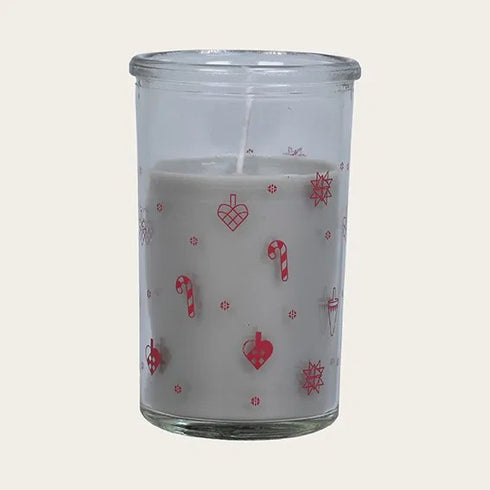 Ljus i glas, Nordisk Jul, H10cm, Brun