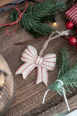 Rosett, H6,5cm, Stengods, Röd