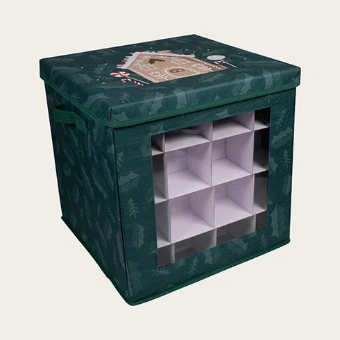 Storage box for Christmas baubles H 38cm