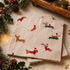 Napkins, 3-ply, White, Christmas Dachshunds
