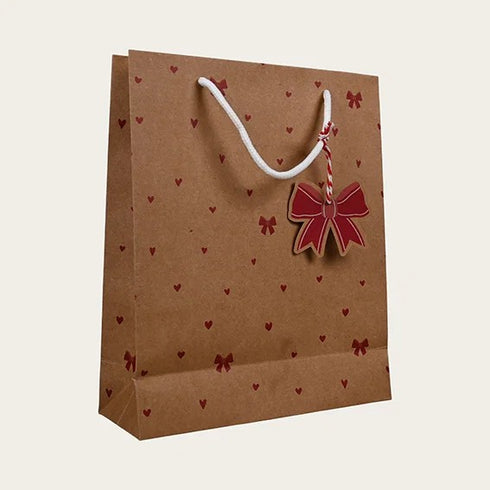 Presentpåse, Rosetter, H24cm