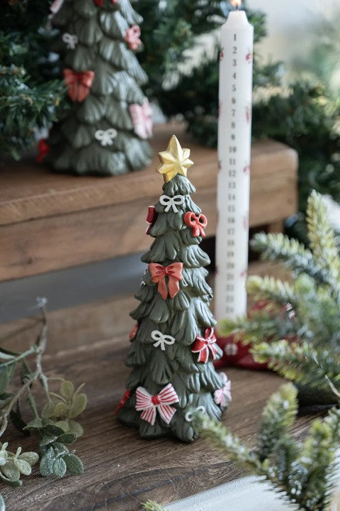 Christmas tree for decoration, H20cm, Polyresin, Green