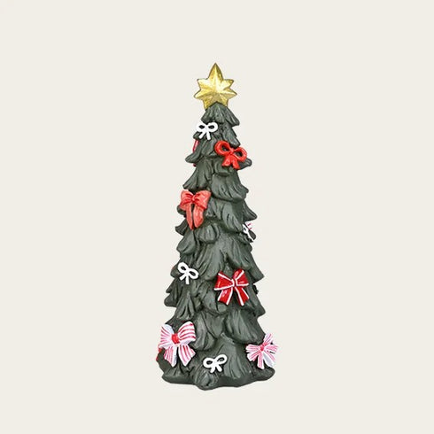 Christmas Tree for decoration H25.5cm, Polyresin, Green