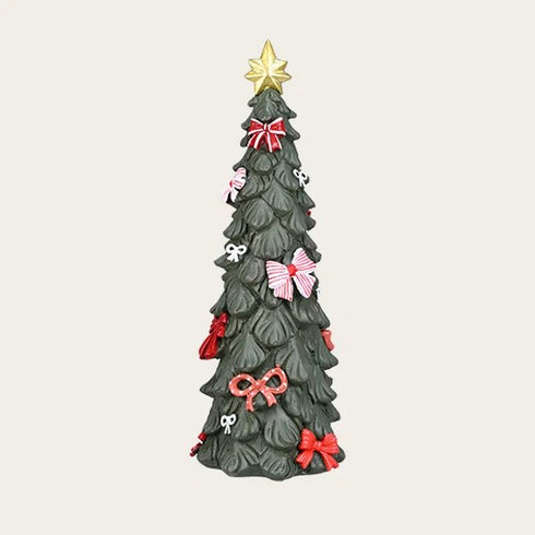 Christmas tree for decoration H39.5cm, Polyresin, Green