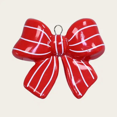 Julrosett, H 5cm, Stengods, Röd