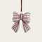 Christmas Rosette, H 5cm, Glass, white/red