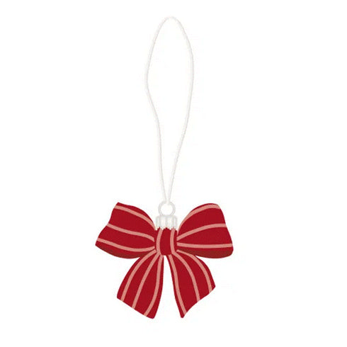 Julrosett, H 5cm, Glas, Röd