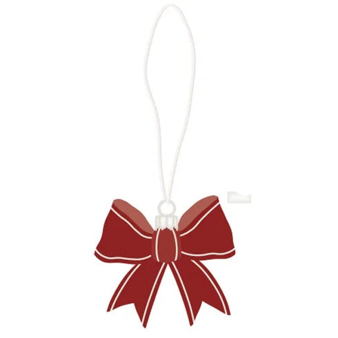 Julrosett, H 5cm, Glas, Mörkröd