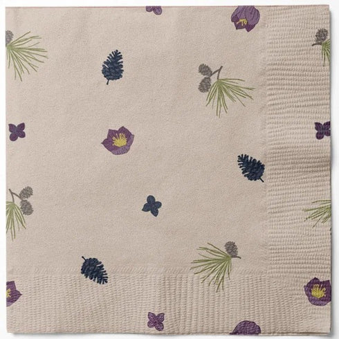 Napkins, 3-ply, Beige, Evergreen