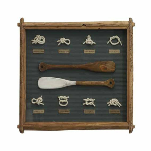 Maritim Knop-ram/Tavla med Åror & Knopar