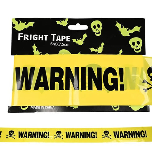 Halloween, Varningstape, gul / svart, 6 meter