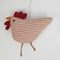 Orange kyckling för upphängning, H 10,5 cm
