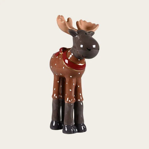 Julälg i keramik, brun, H 17cm