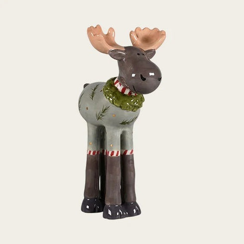 Julälg i keramik, grön, H 17cm