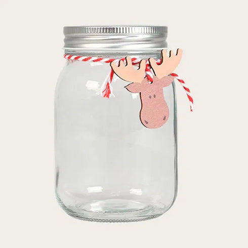 Glasburk med metallock, Älg, H 12,8