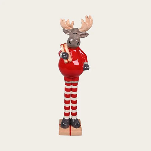 Julälg i keramik, röd H 29cm