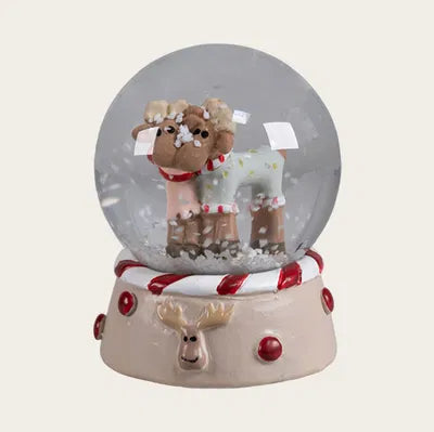 Snöglob, med Älg, H7,5cm, Polyresin