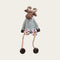 Magnet, moose with dangling legs, green