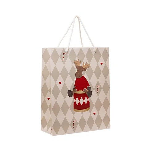 Presentpåse Julälg H32cm