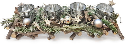 Adventsljusstake Natur 40cm