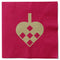 Servetter, 3-lags, Röd, Hjärta