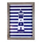 Lighthouse Blue & White, Framed print, A4