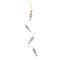 Fish garland, H 22 cm, Wood, Blue