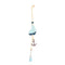 Hanging Boat, H30cm, Plywood Light Blue/Beige
