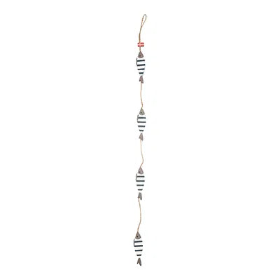 Fish for hanging, H50cm, Plywood, Green/white