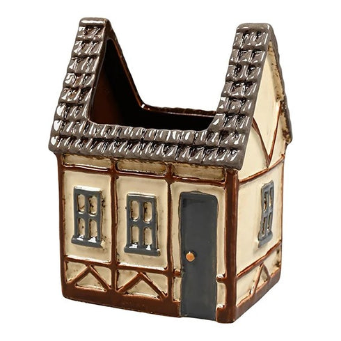 Keramikhus, Blomkruka, Beige, H 14cm