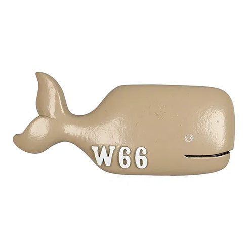 Kylskåpsmagnet, Val, W9cm, Grå